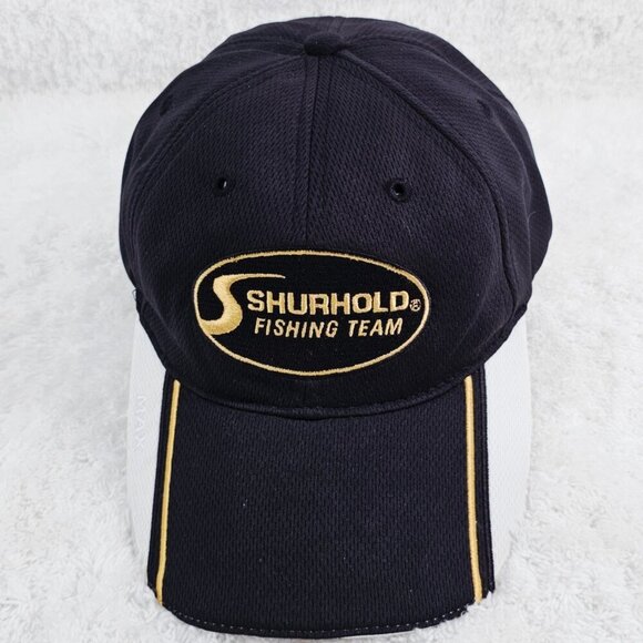 Shurhold Fishing Team Moisture Wicking Black Baseball Hat Cap Adjustable Strap - Picture 8 of 8